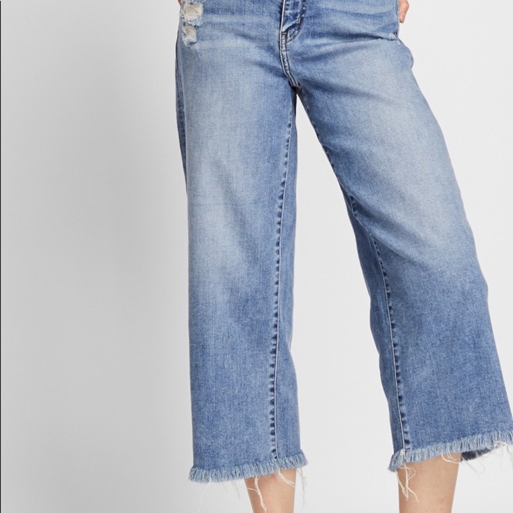 High-rise wise cropped jeans